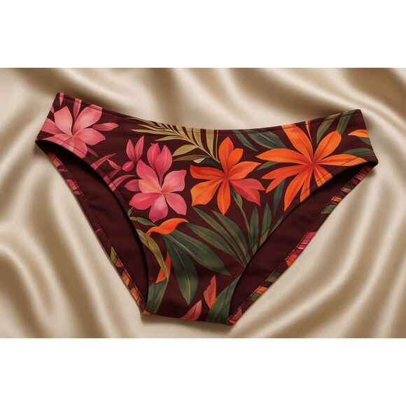 Shade & Shore Women’s Floral Bikini Bottom Tropical Print Size S New - Picture 6 of 8